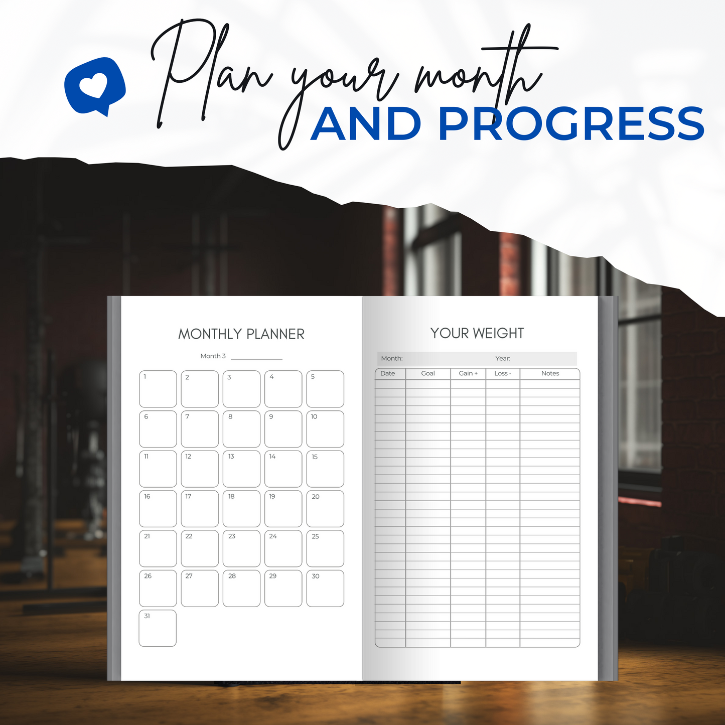 Fitness Planner for Goal-Driven Workouts, Progress and Weight Loss